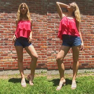 Bright flirty layered summer top